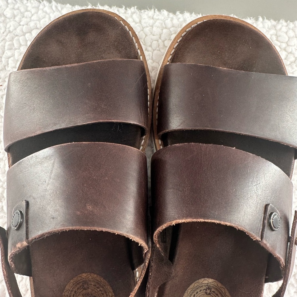 Base London Brown Leather Sandals - Picture 8 of 9